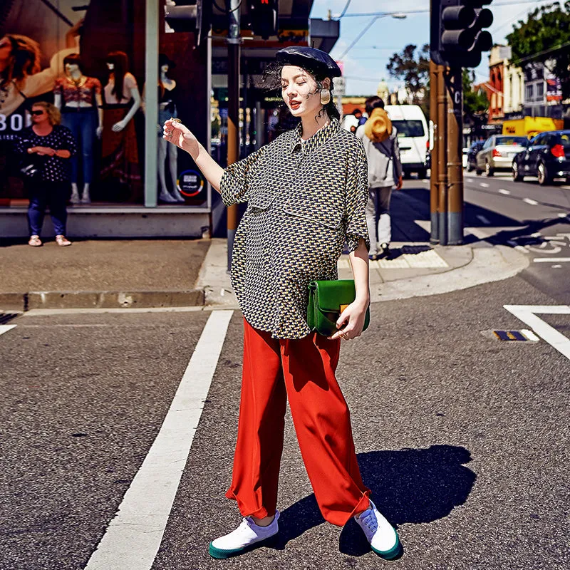 8GIRLS DESIGN PRINT OVERSIZED SHIRT
