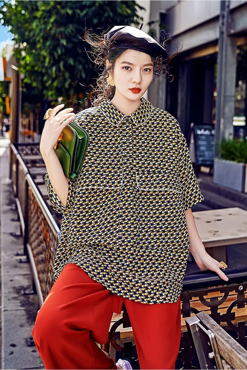 8GIRLS DESIGN PRINT OVERSIZED SHIRT
