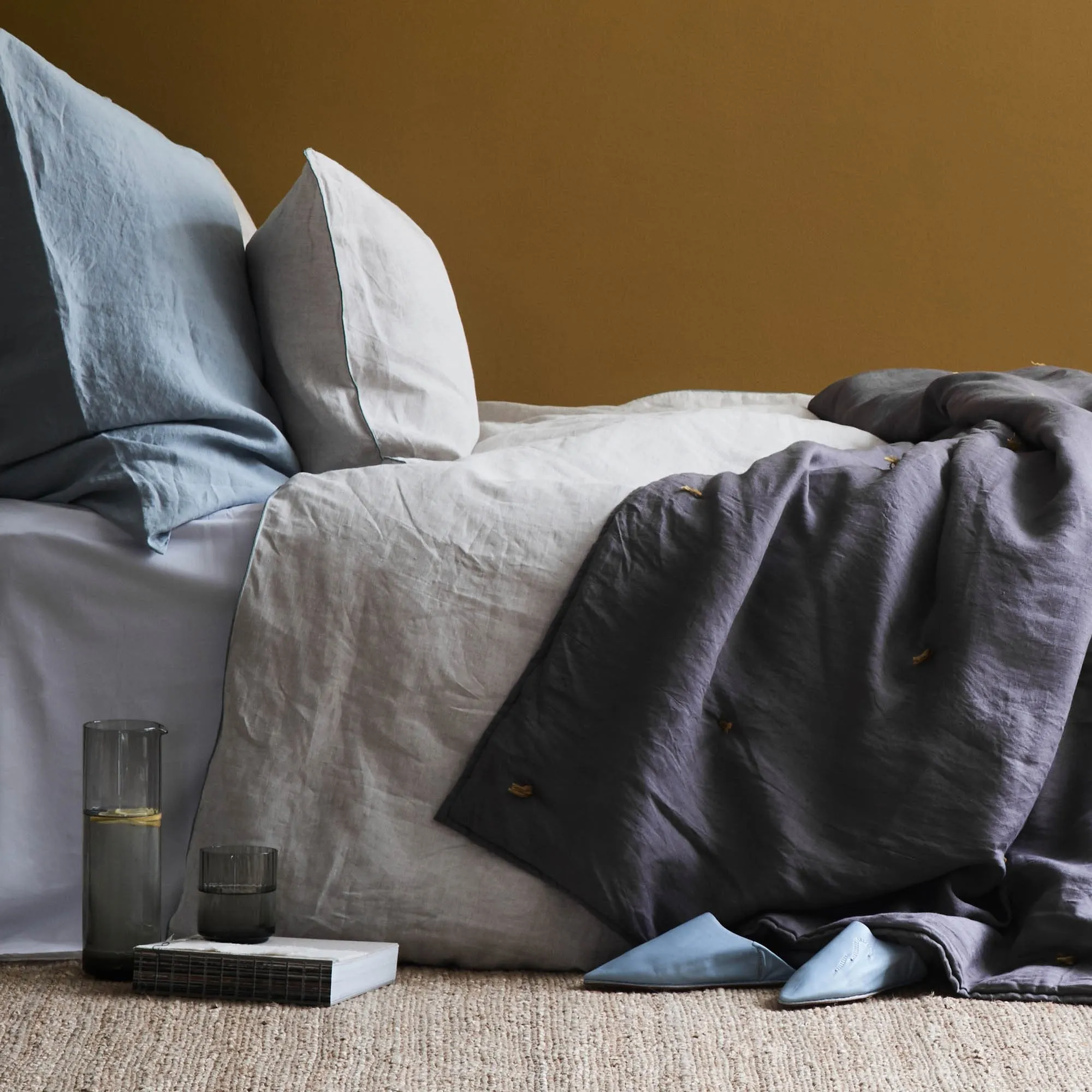 Alvalade Bedding [Natural/Green grey]