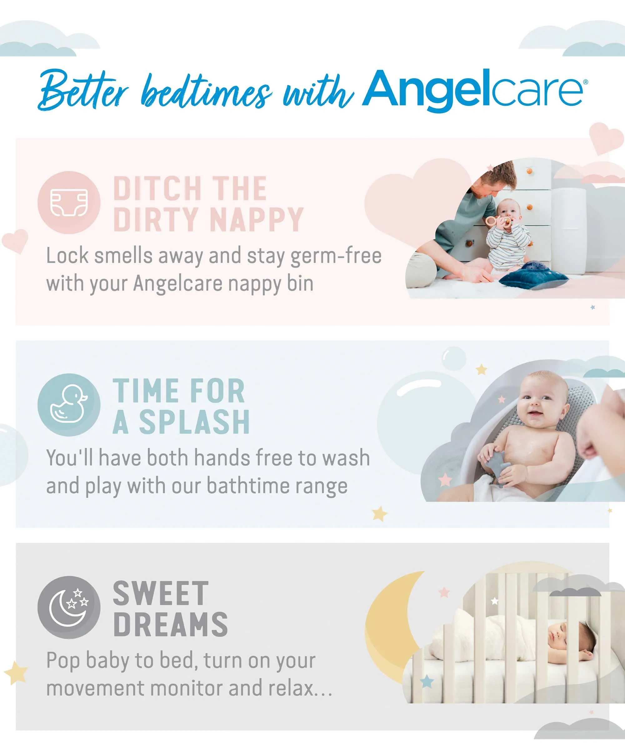 Angelcare Soft Touch Baby Bath Support - Grey