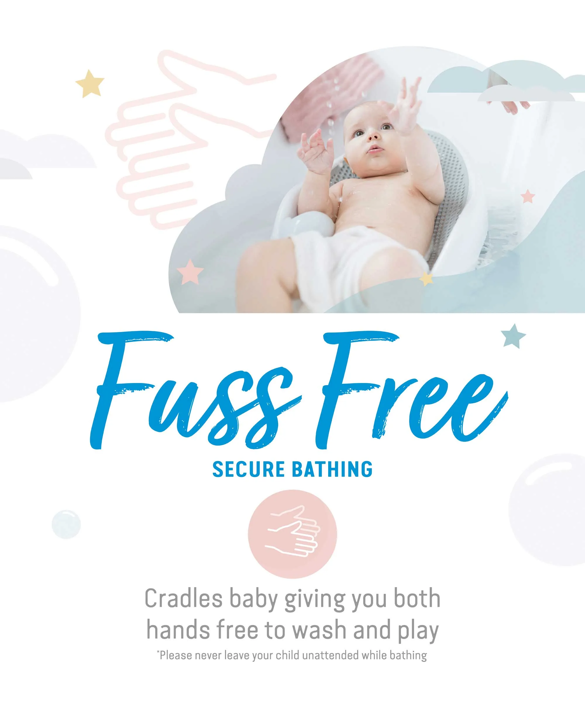 Angelcare Soft Touch Baby Bath Support - Grey