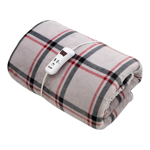 Bauer Luxury Soft Touch Heated Throw - Plaid