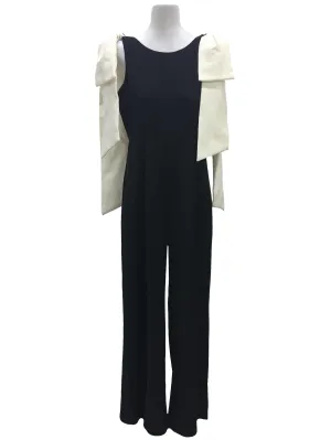 Black Ribbon Culottes Jumpsuit