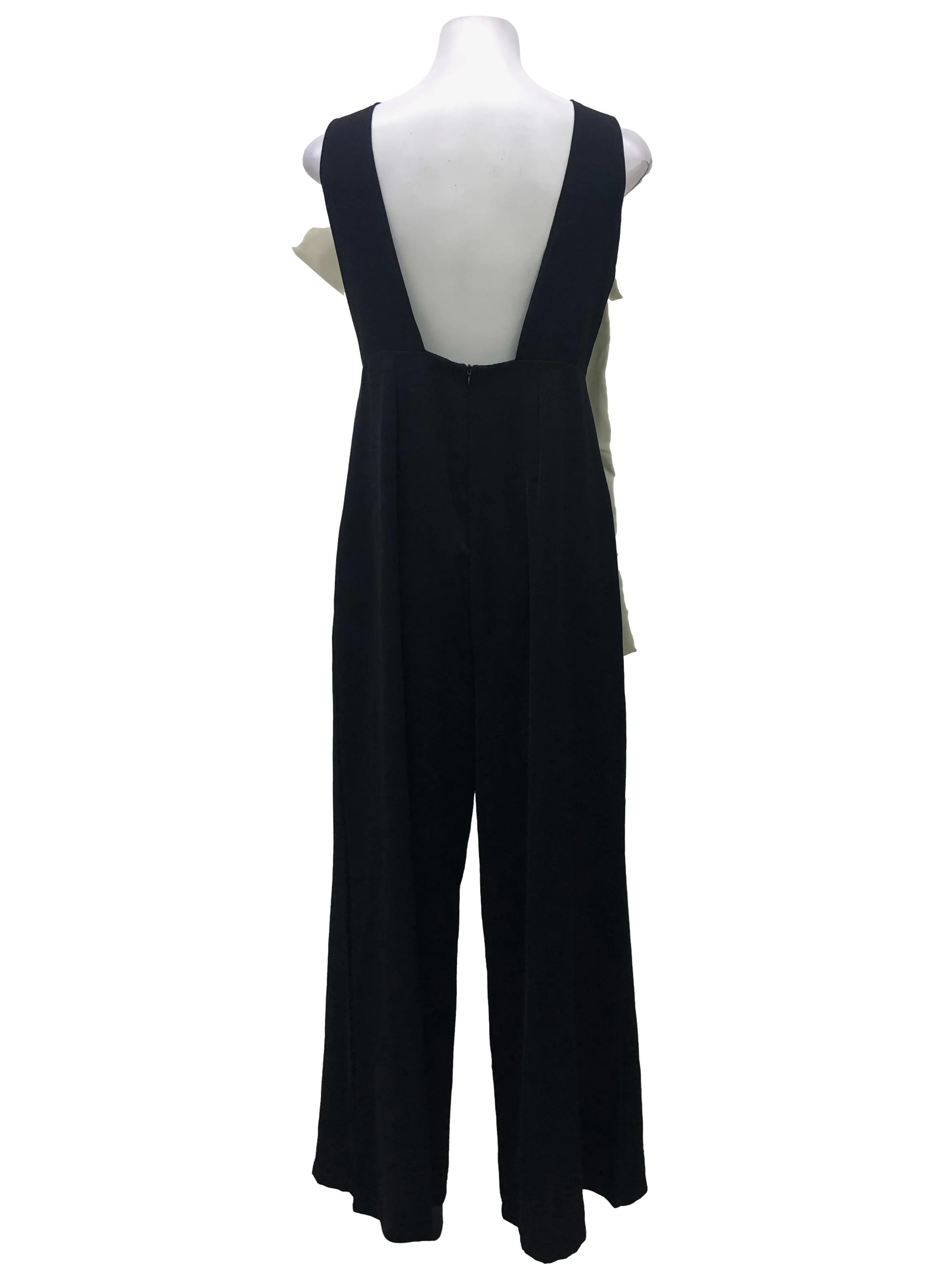 Black Ribbon Culottes Jumpsuit