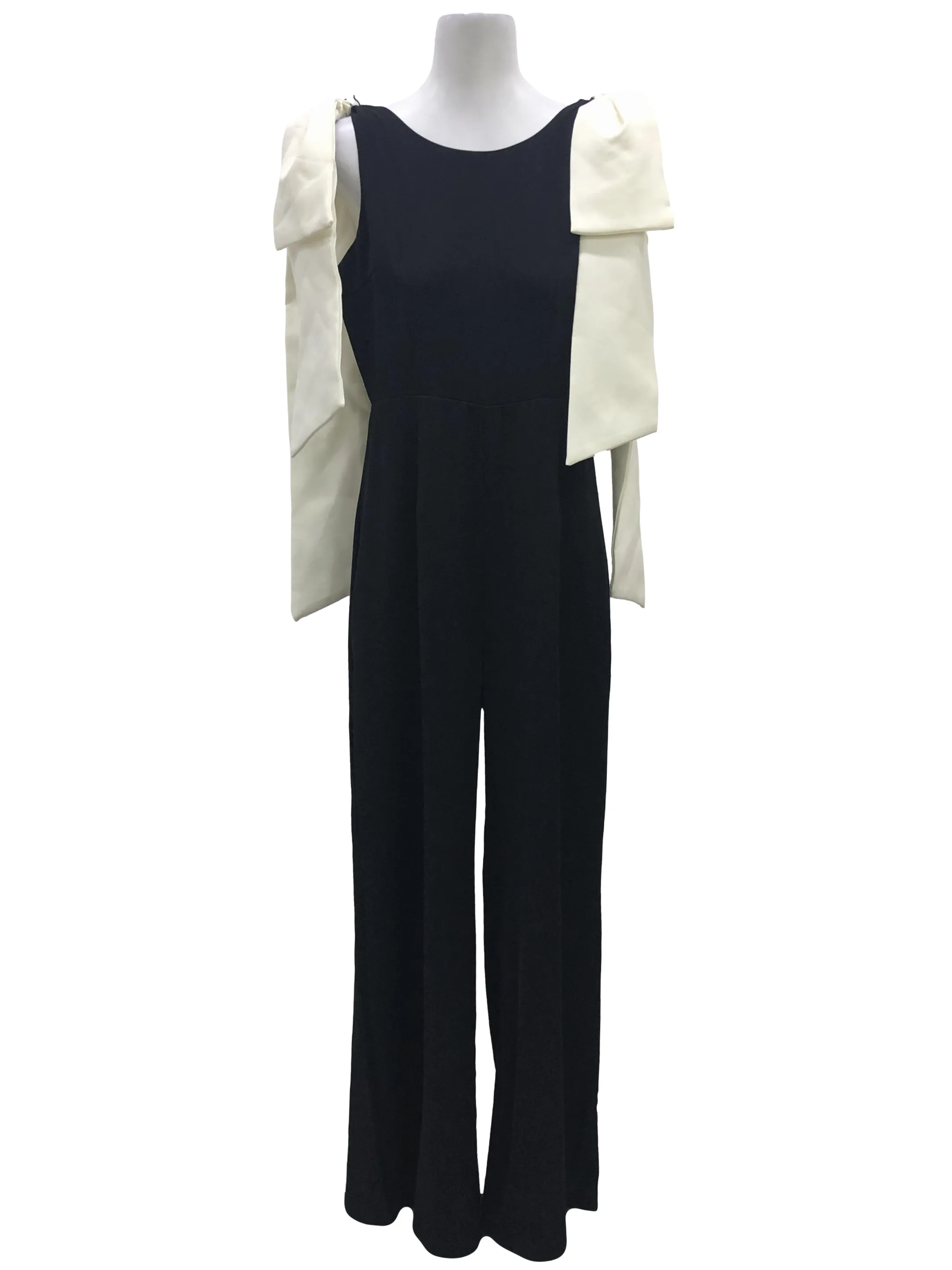Black Ribbon Culottes Jumpsuit