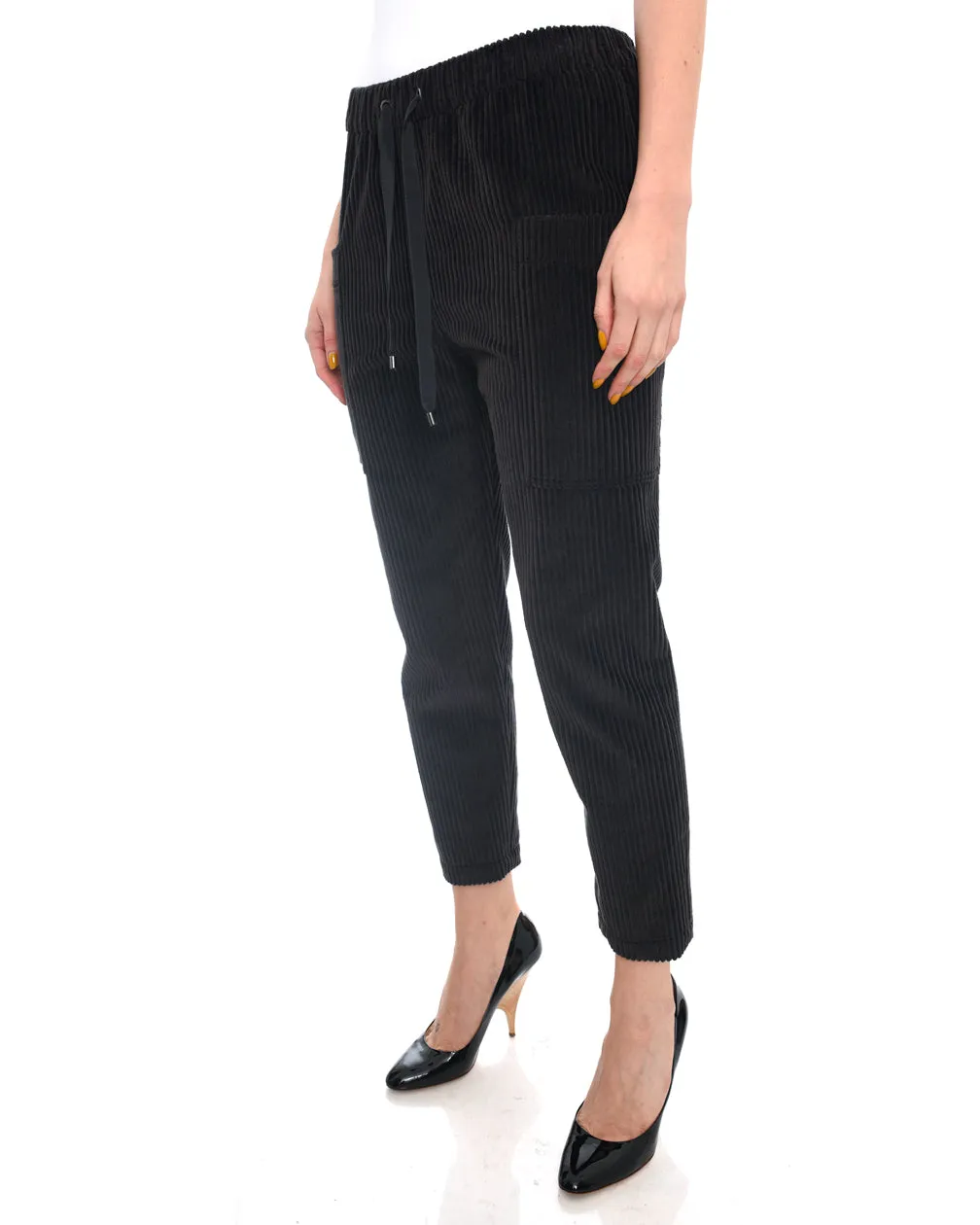 Brunello Cucinelli Brown Corduroy Elastic Waist Pants - 6