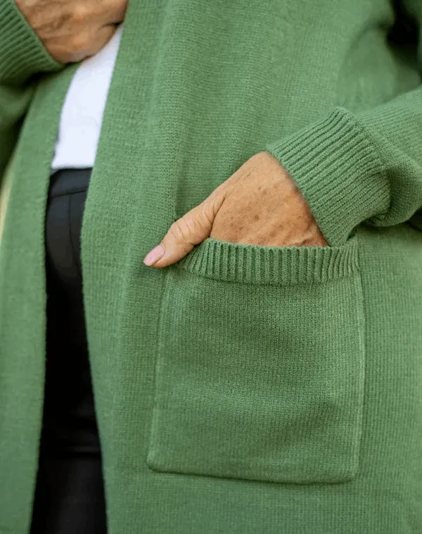 Calie Knit Cardigan - Sage Green