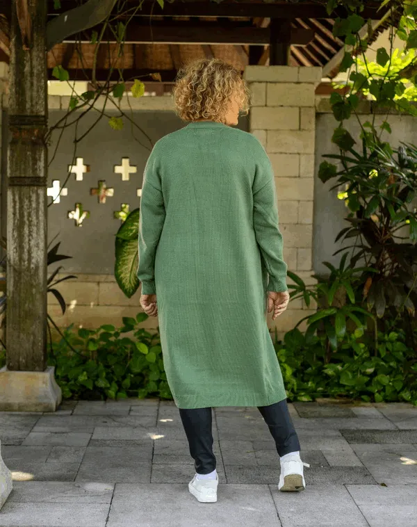 Calie Knit Cardigan - Sage Green