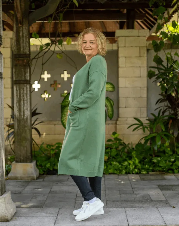 Calie Knit Cardigan - Sage Green