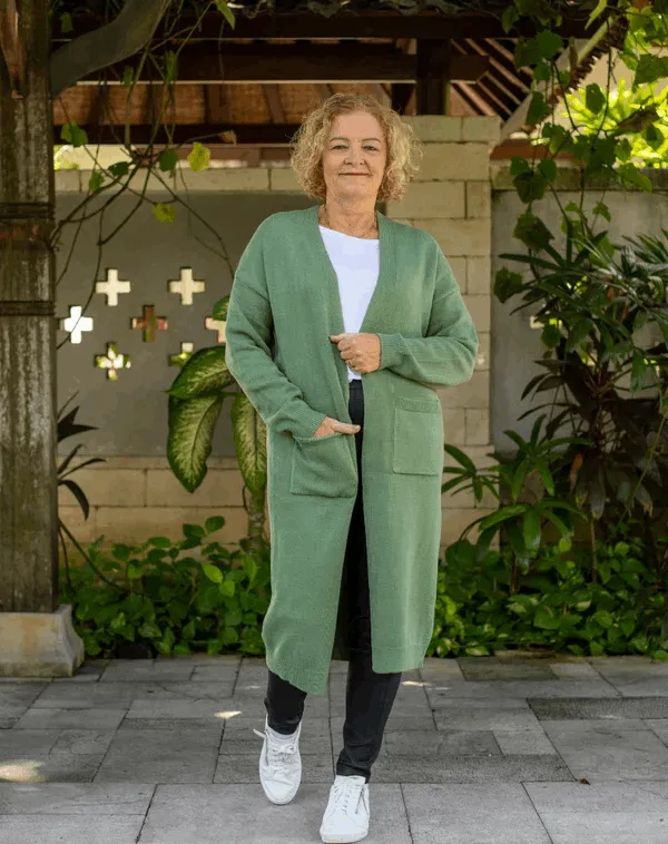 Calie Knit Cardigan - Sage Green