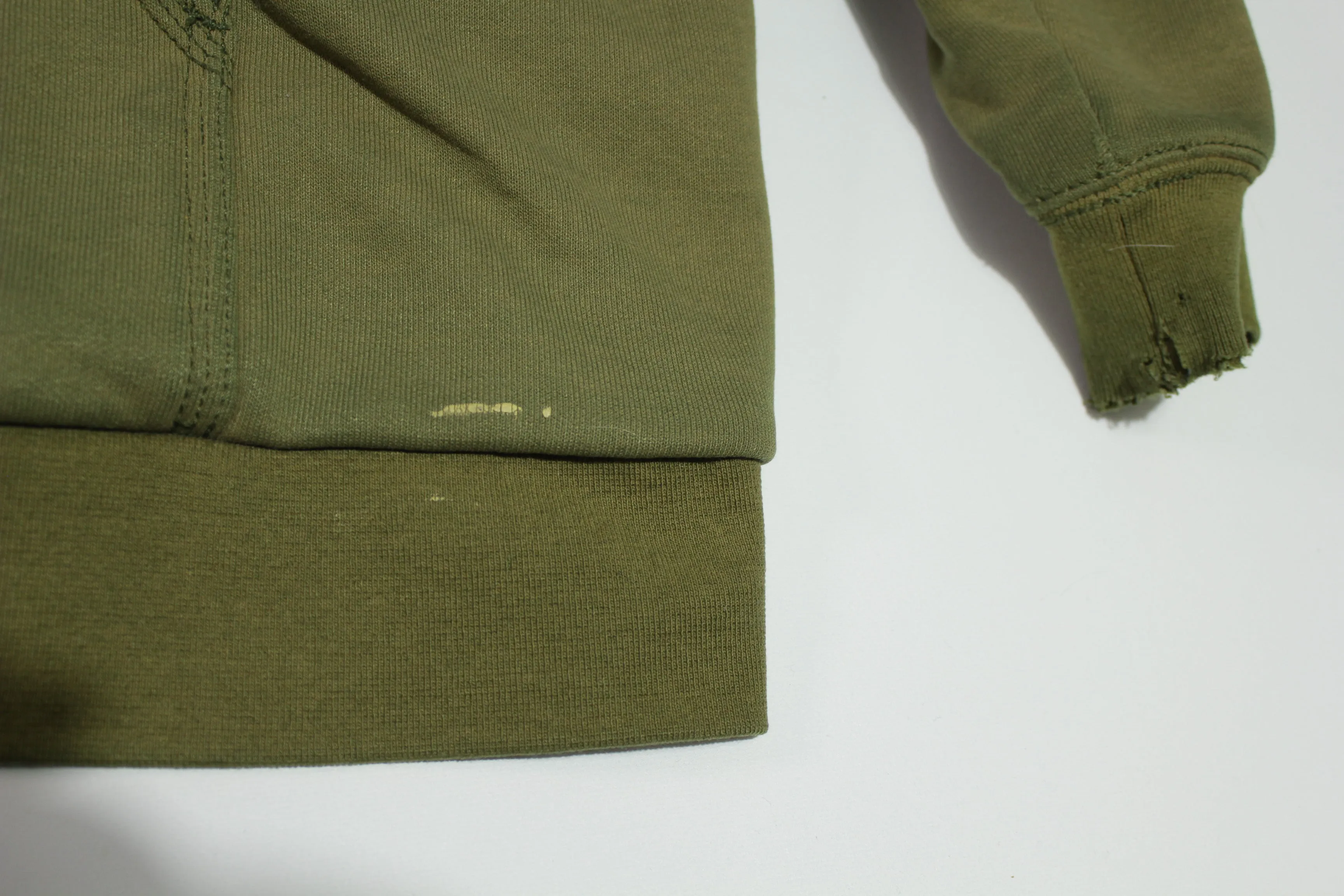 Carhartt 100632 Army Green Thermal Lined Vintage 00's Work Construction Hoodie Sweatshirt