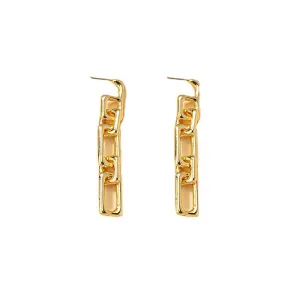 Chain Drop Earrings in Retro Autumn Style with Niche Design