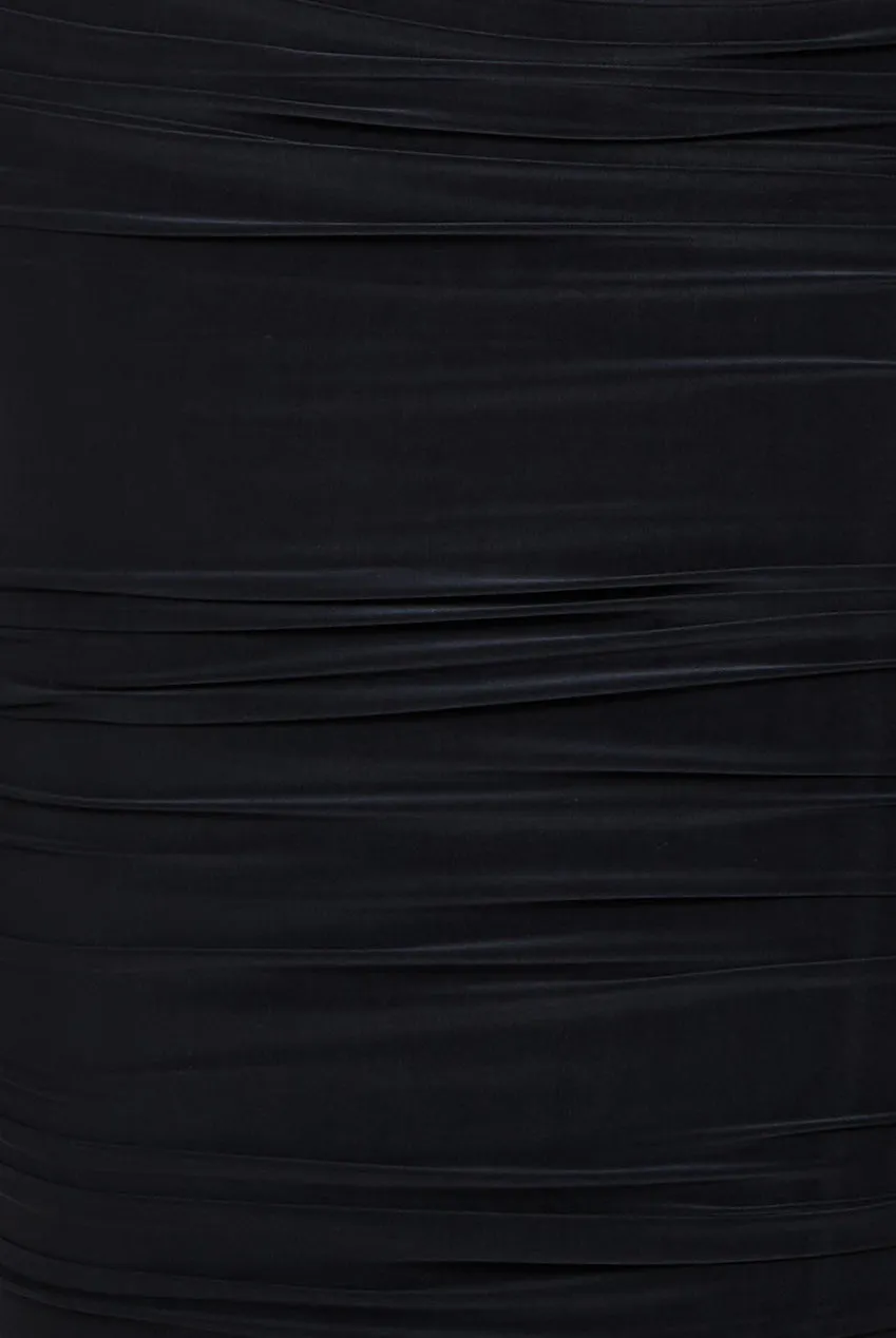 City Goddess Soft Touch Cut Out Ruched Midi With Adjustable Tie-Ups