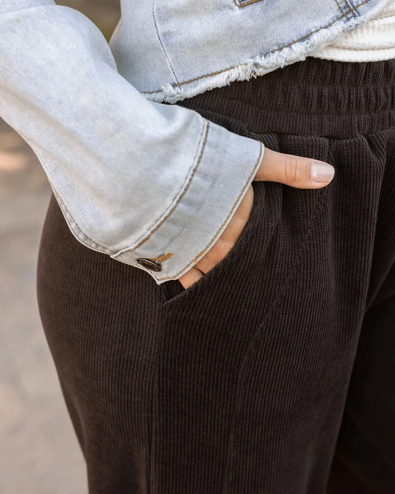 Corded Java Straight Leg Pants