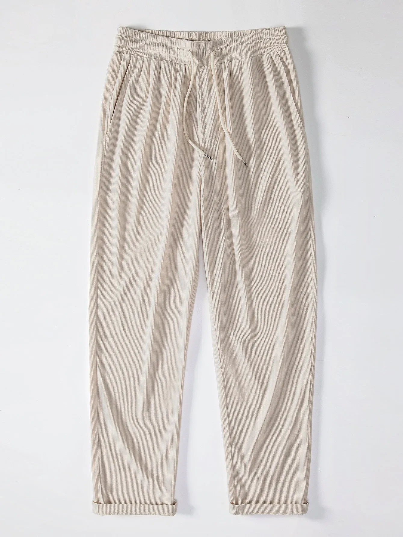 Corduroy Button Up Short Sleeved Shirt & Straight Leg Corduroy Pants