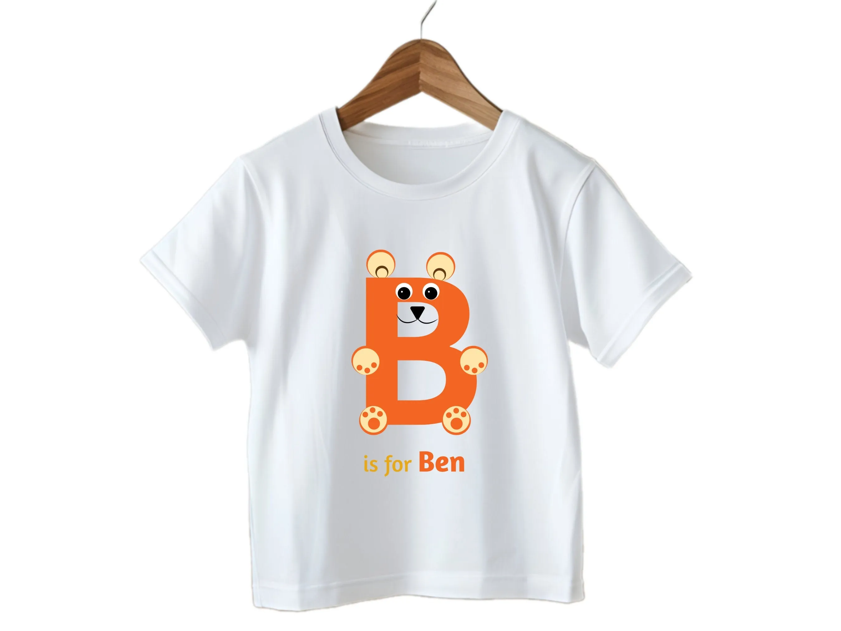 Custom Kids Tshirt Gift for Toddler Boys With Initials B Gift for Kids