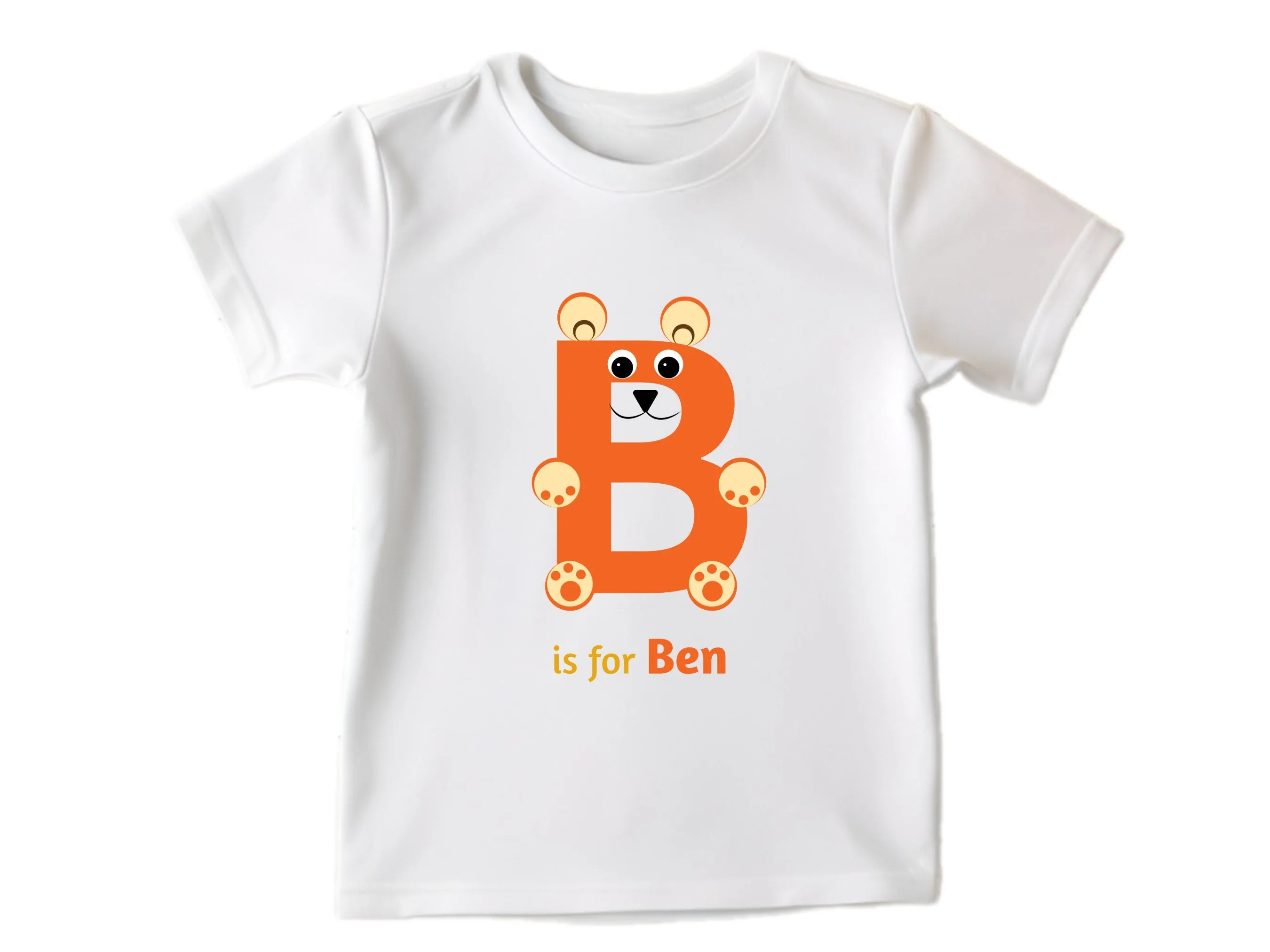 Custom Kids Tshirt Gift for Toddler Boys With Initials B Gift for Kids
