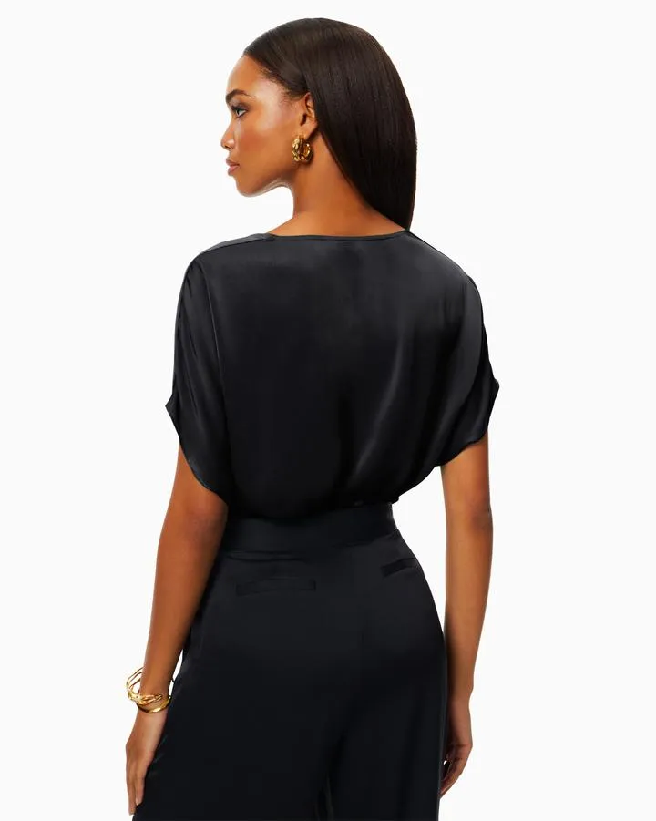Dorothy Cowl Neck Top - Black