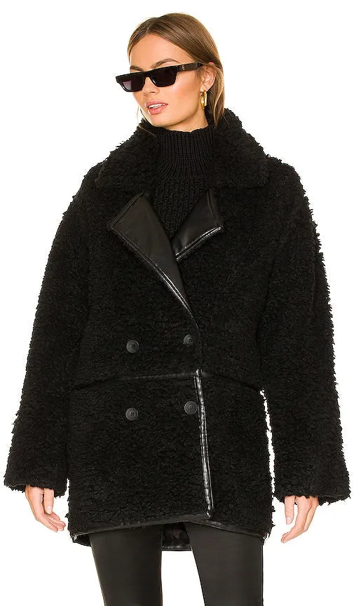 EAVES Sutton Coat in Black