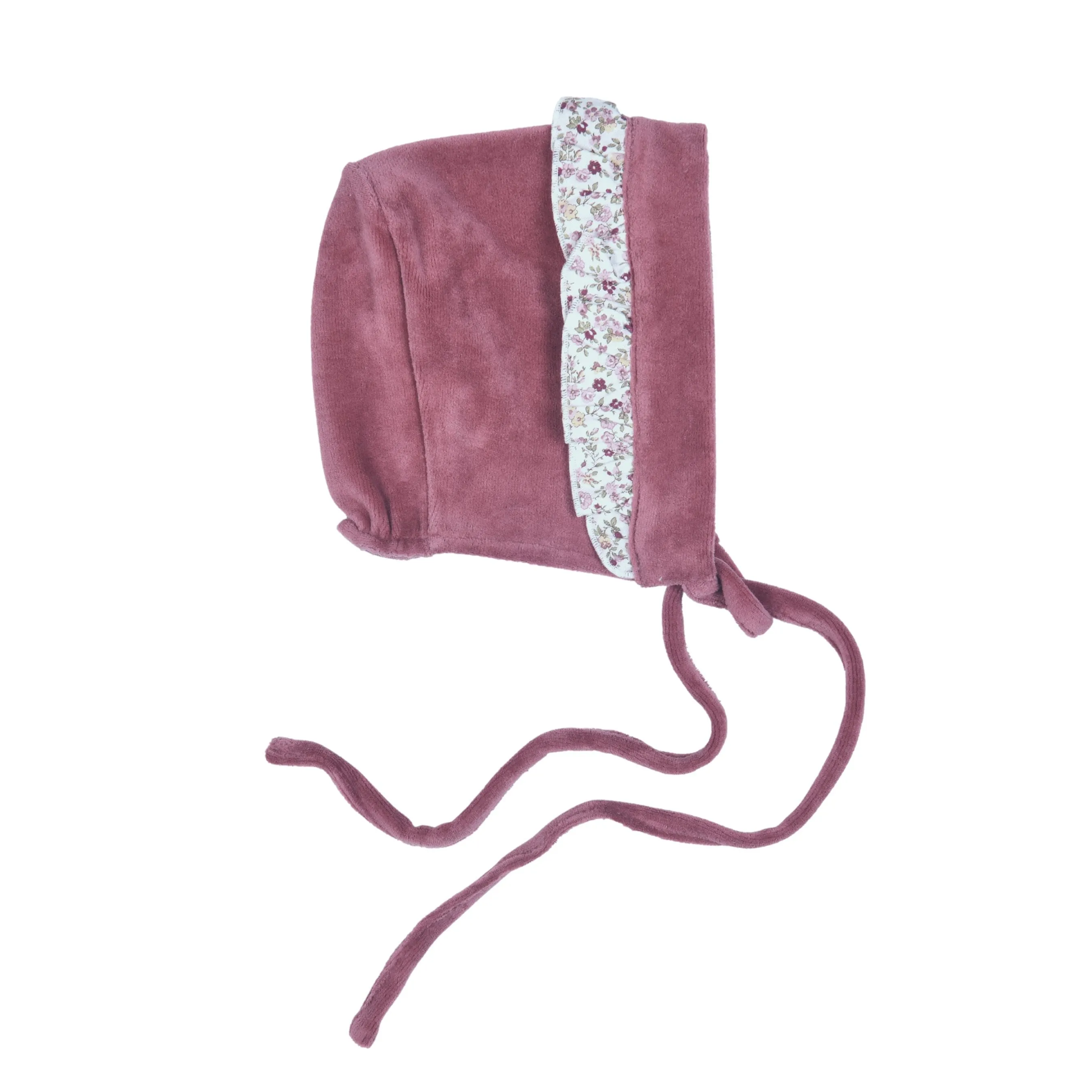 EMILIA | Baby Girls Pink Velour Bonnet