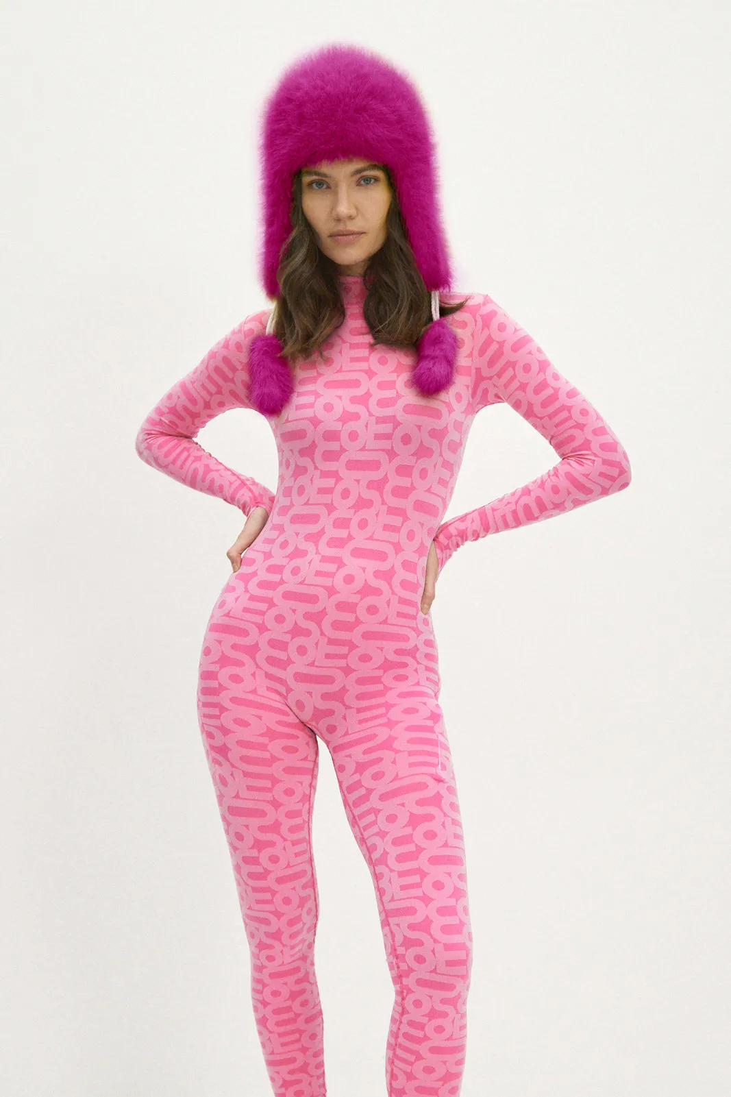 Fancy Poodle Faux Fur Hat Fuchsia