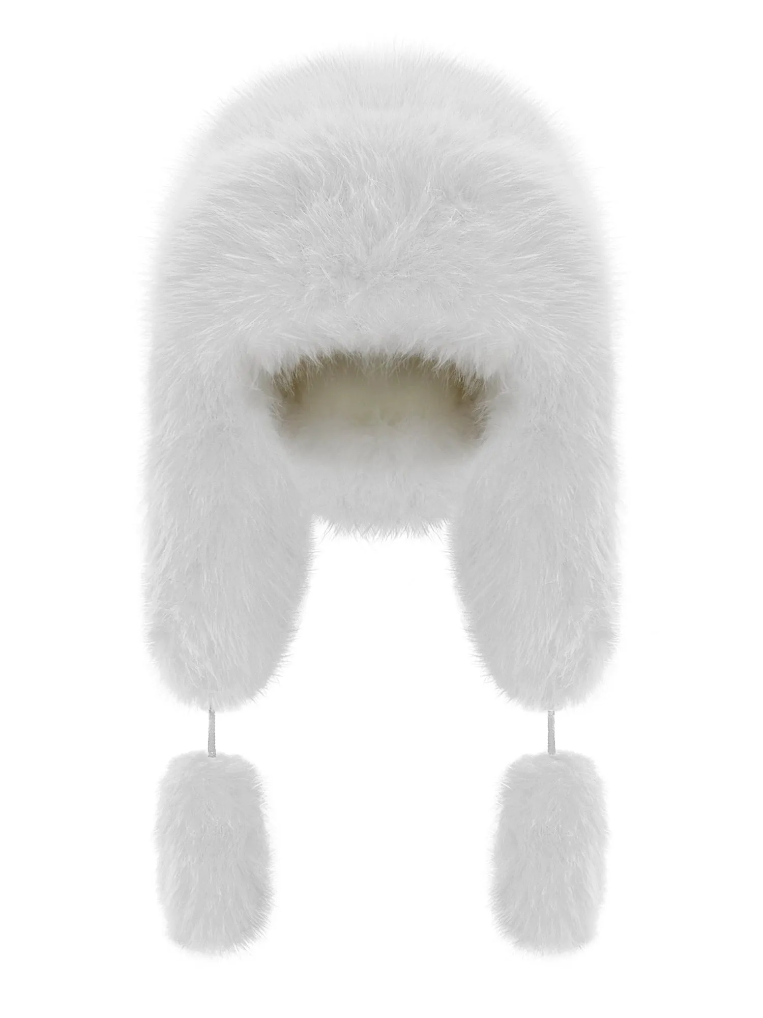 Fancy Poodle Faux Fur Hat White