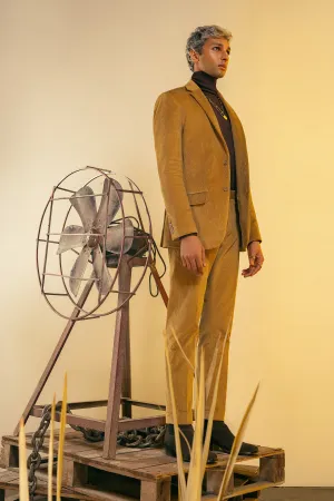Fawn Yellow Corduroy Suit