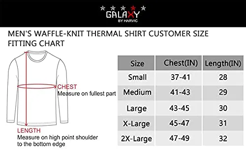 Galaxy BY Harvic Mens Long Sleeve Thermal T Shirt White Medium