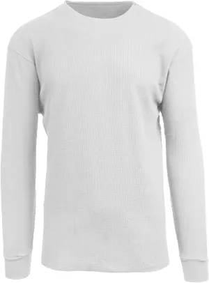 Galaxy BY Harvic Mens Long Sleeve Thermal T Shirt White Medium