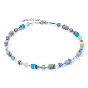 GeoCUBE® Iconic necklace silver-ice pastels