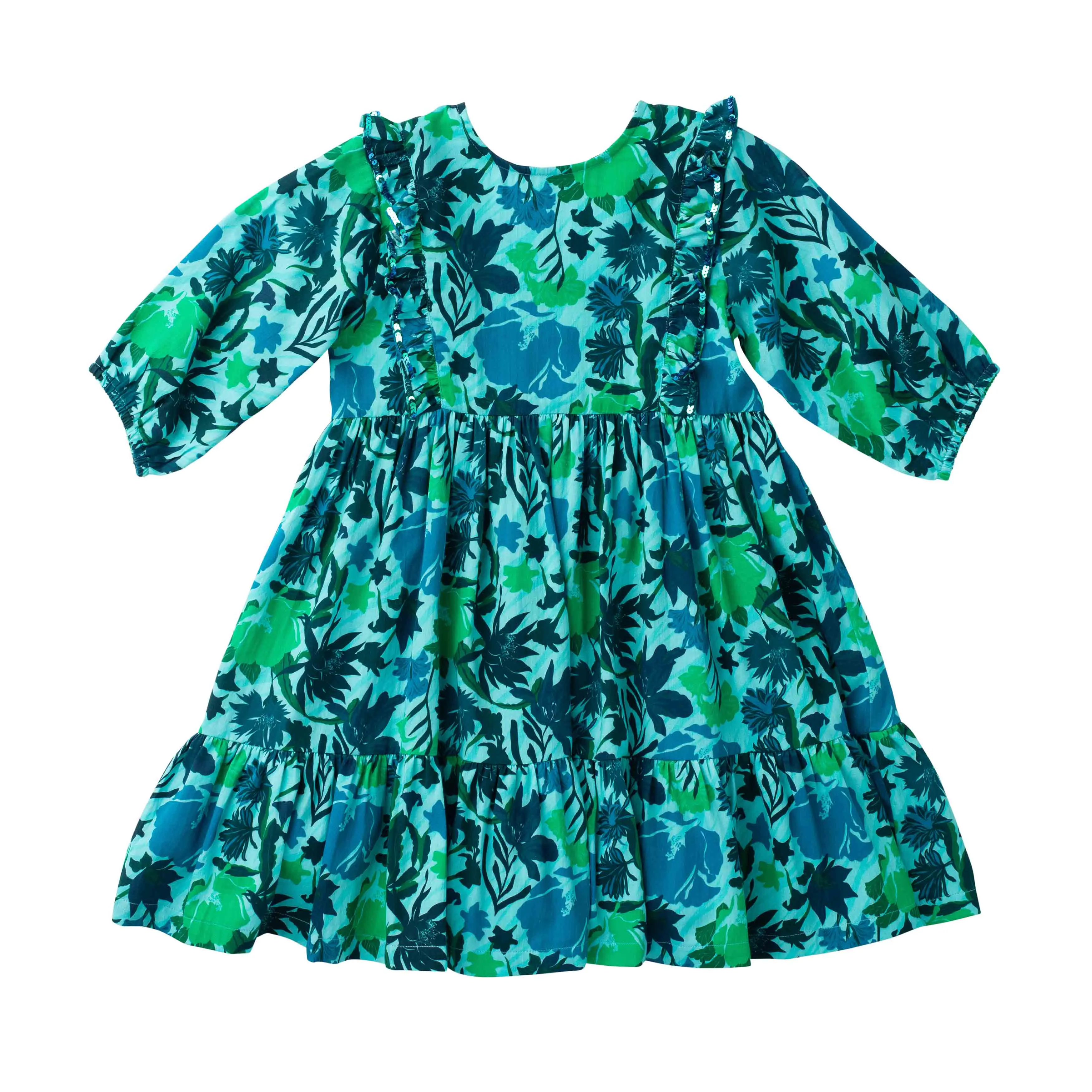 Girls Kelly Dress- Winter Mint