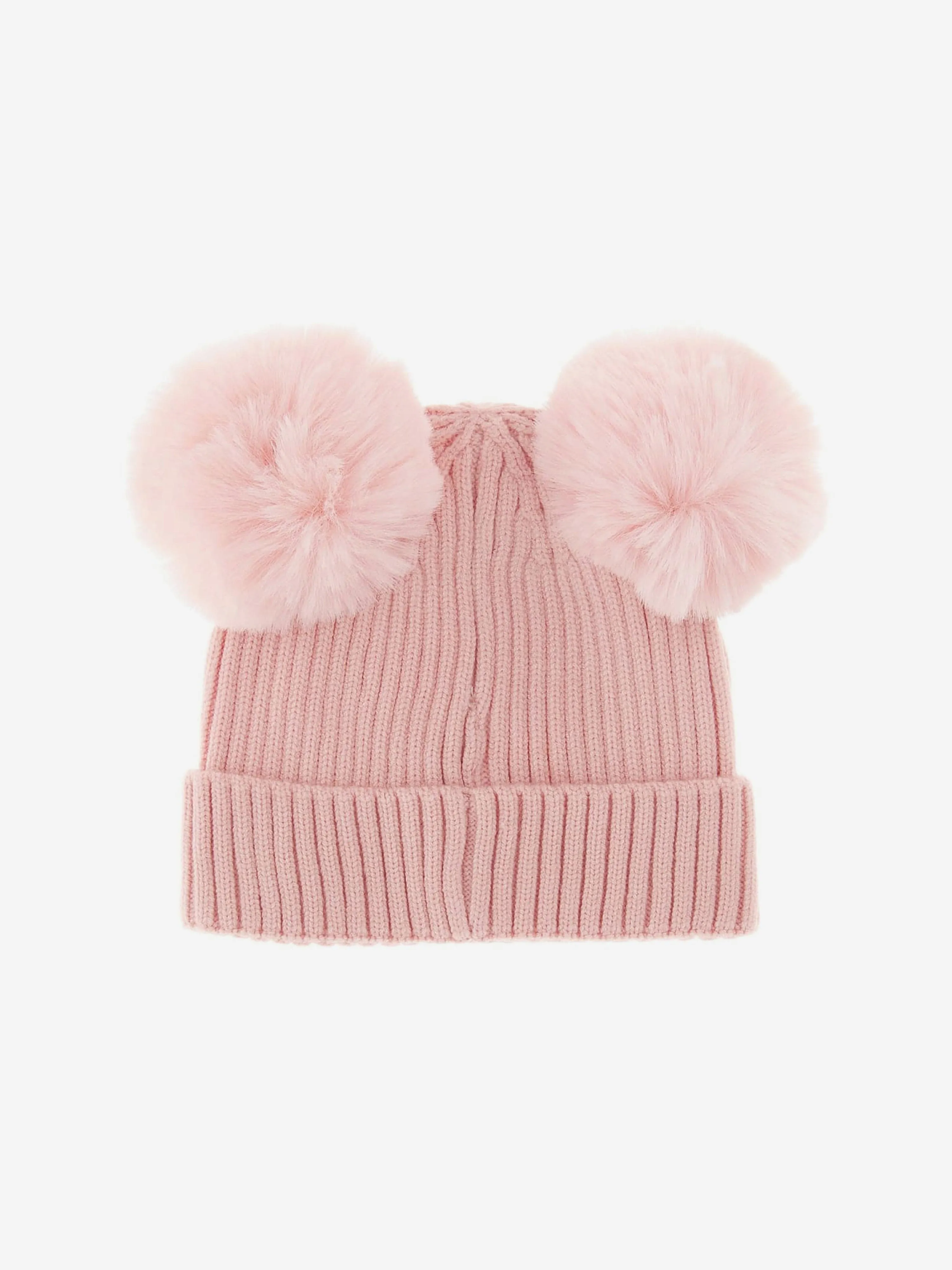 Guess Girls Knitted Pom Pom Hat in Pink