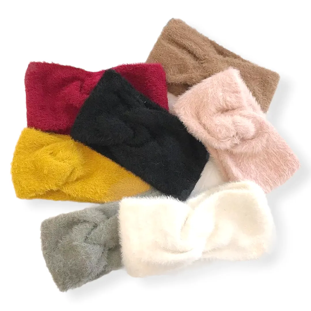 Haarband / Oorwarmer fluffy Soft Touch grijs