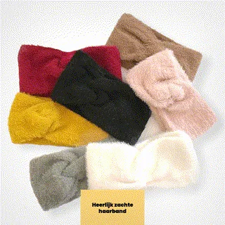 Haarband / Oorwarmer fluffy Soft Touch grijs