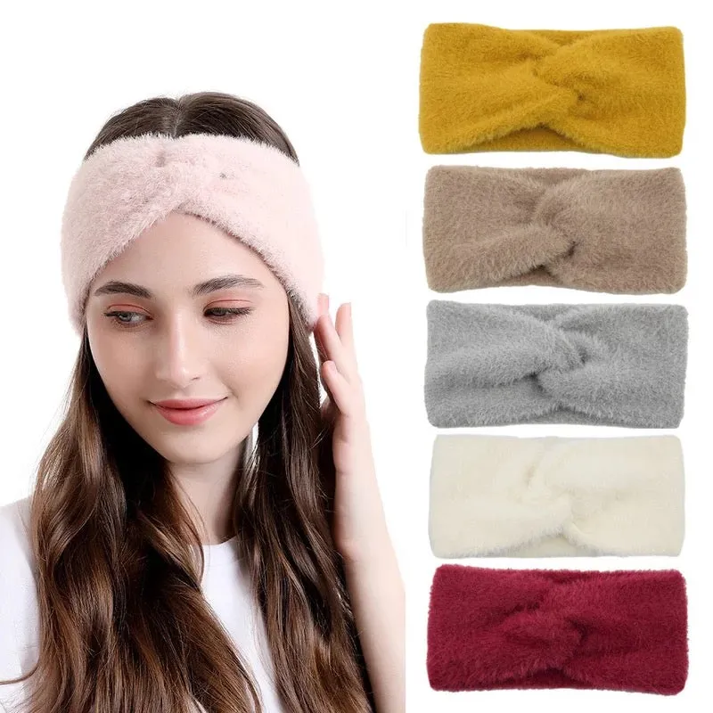 Haarband / Oorwarmer fluffy Soft Touch grijs