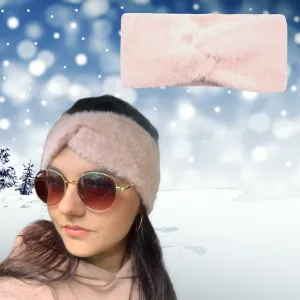 Haarband / Oorwarmer fluffy Soft Touch roze