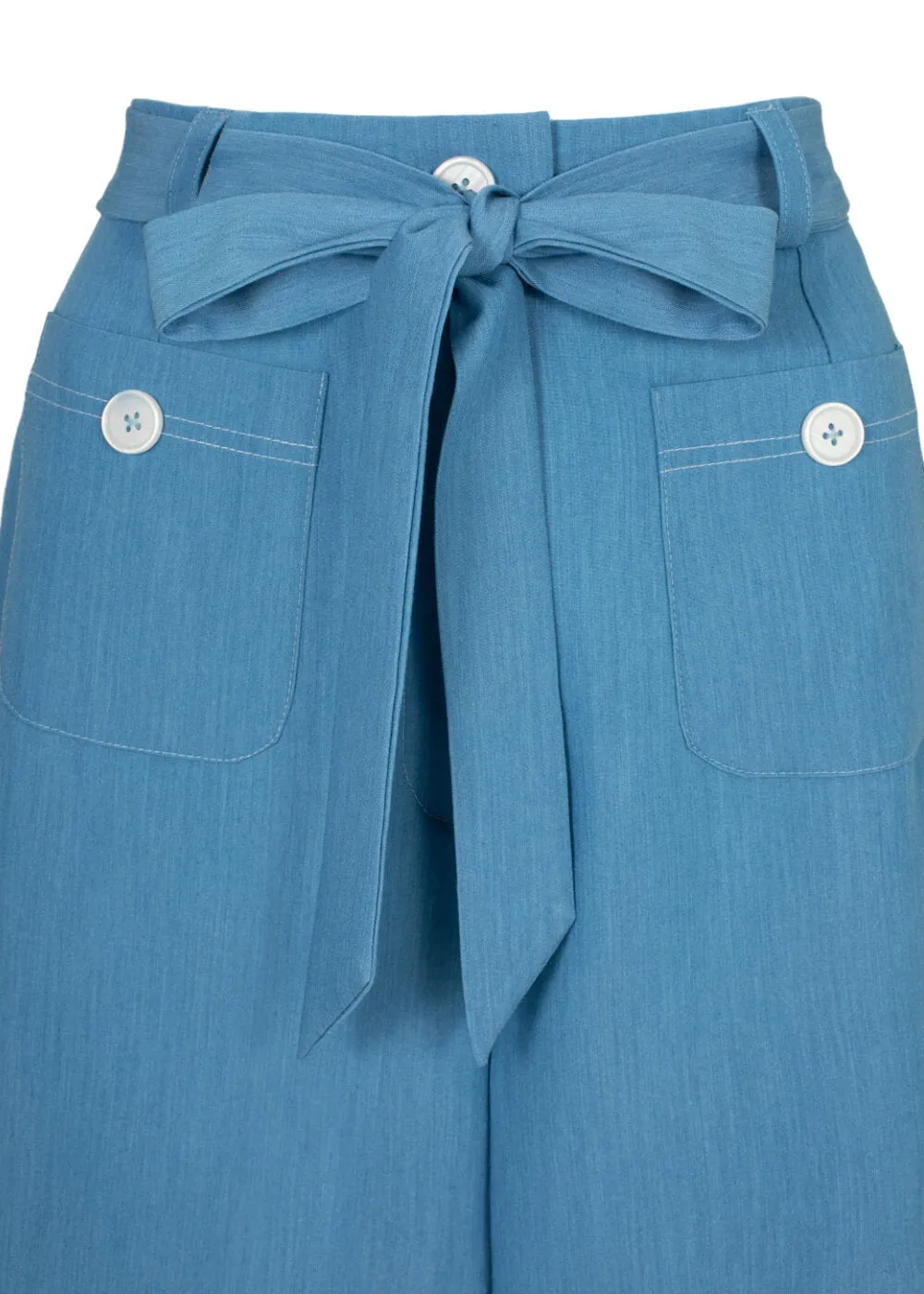 Hell Bunny Rylee Culottes Blue