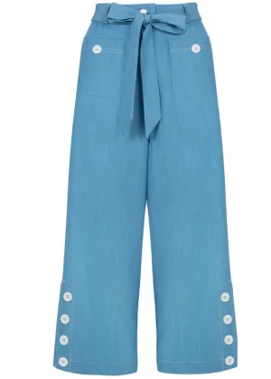 Hell Bunny Rylee Culottes Blue