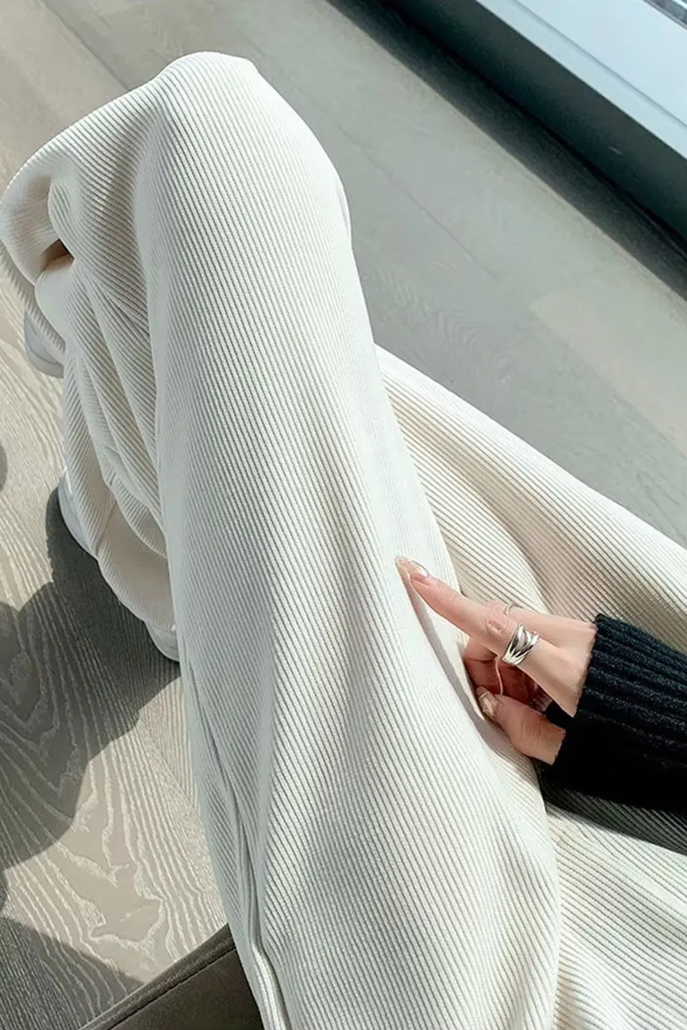 High Waist Wide Leg Long Corduroy Pants