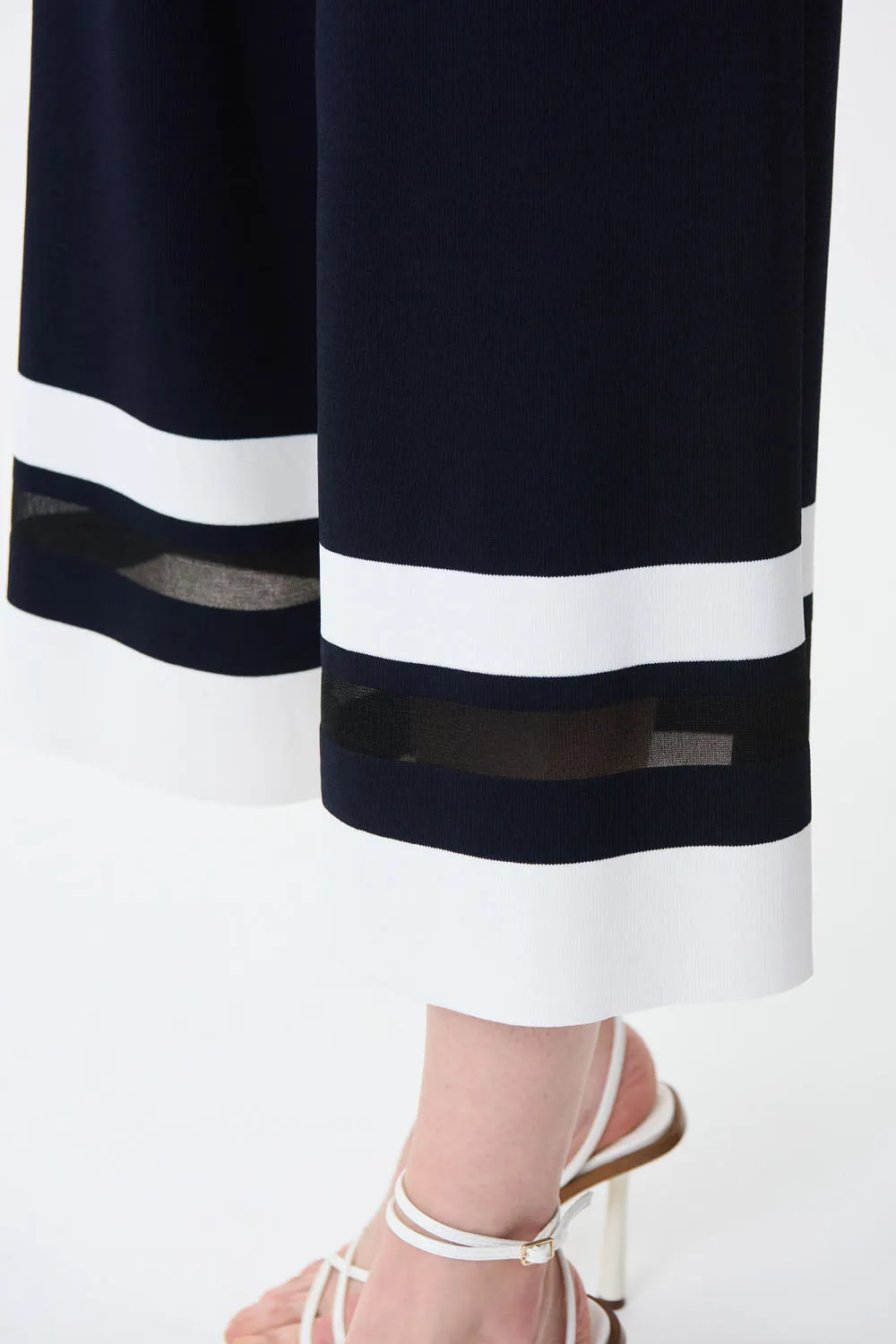 Joseph Ribkoff Midnight Blue/Vanilla Pants Style 231938