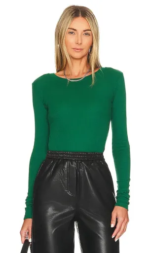 LA Made Long Sleeve Thermal Tee in Green