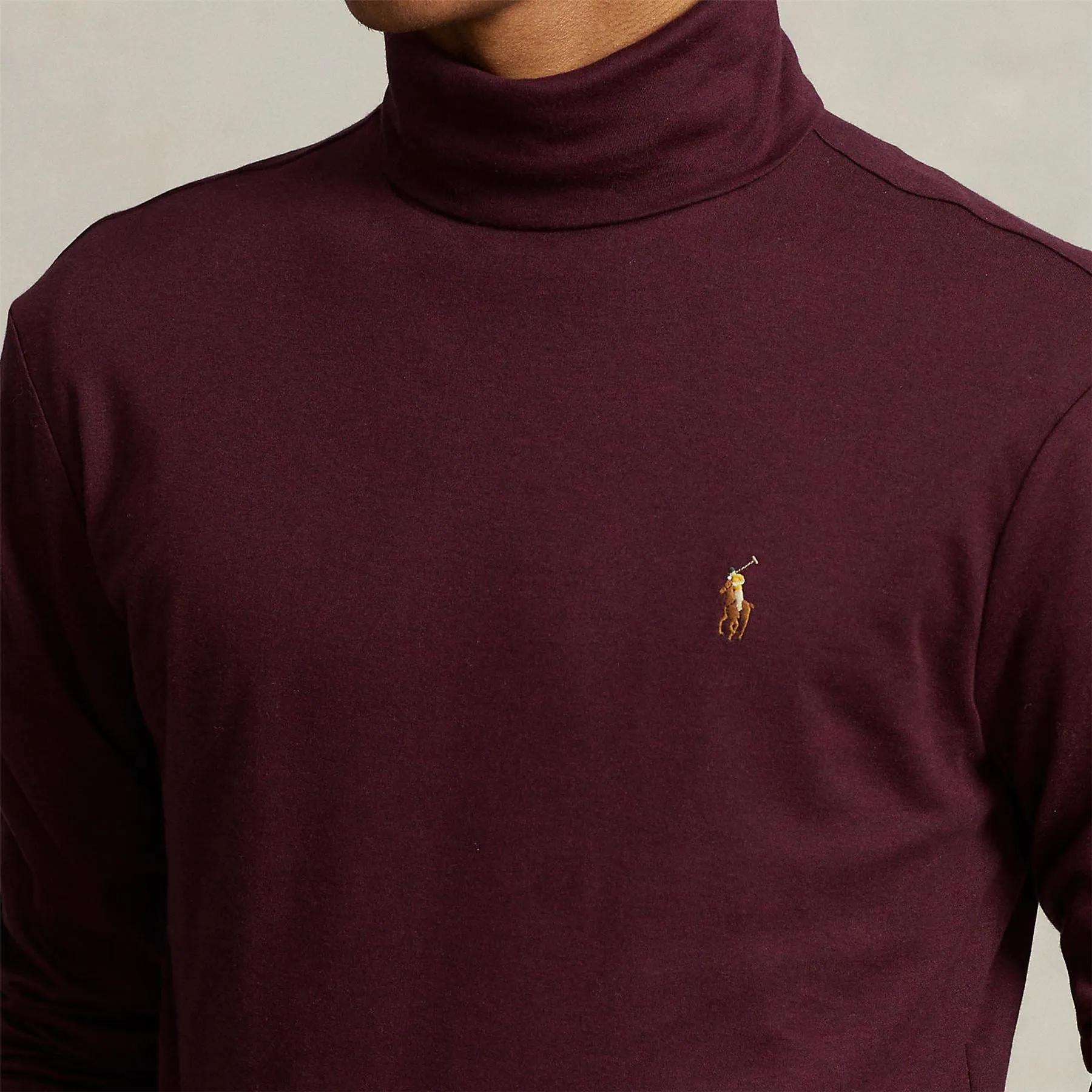 LS Soft Touch Turtleneck Solid Aged Wine Heather - AW23