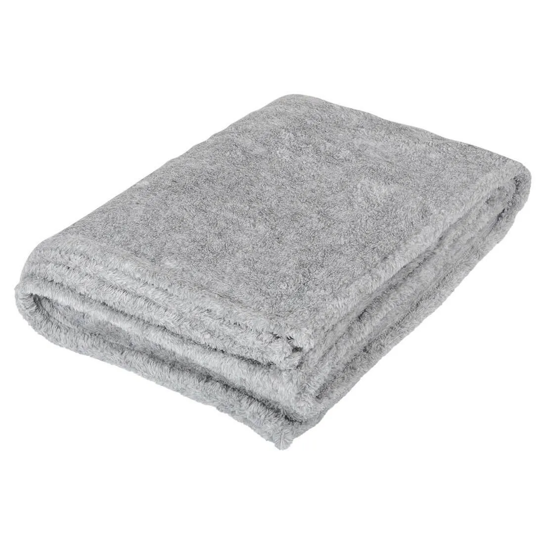Luxury Grey Long Pile Soft Touch Blanket Throw Various Sizes