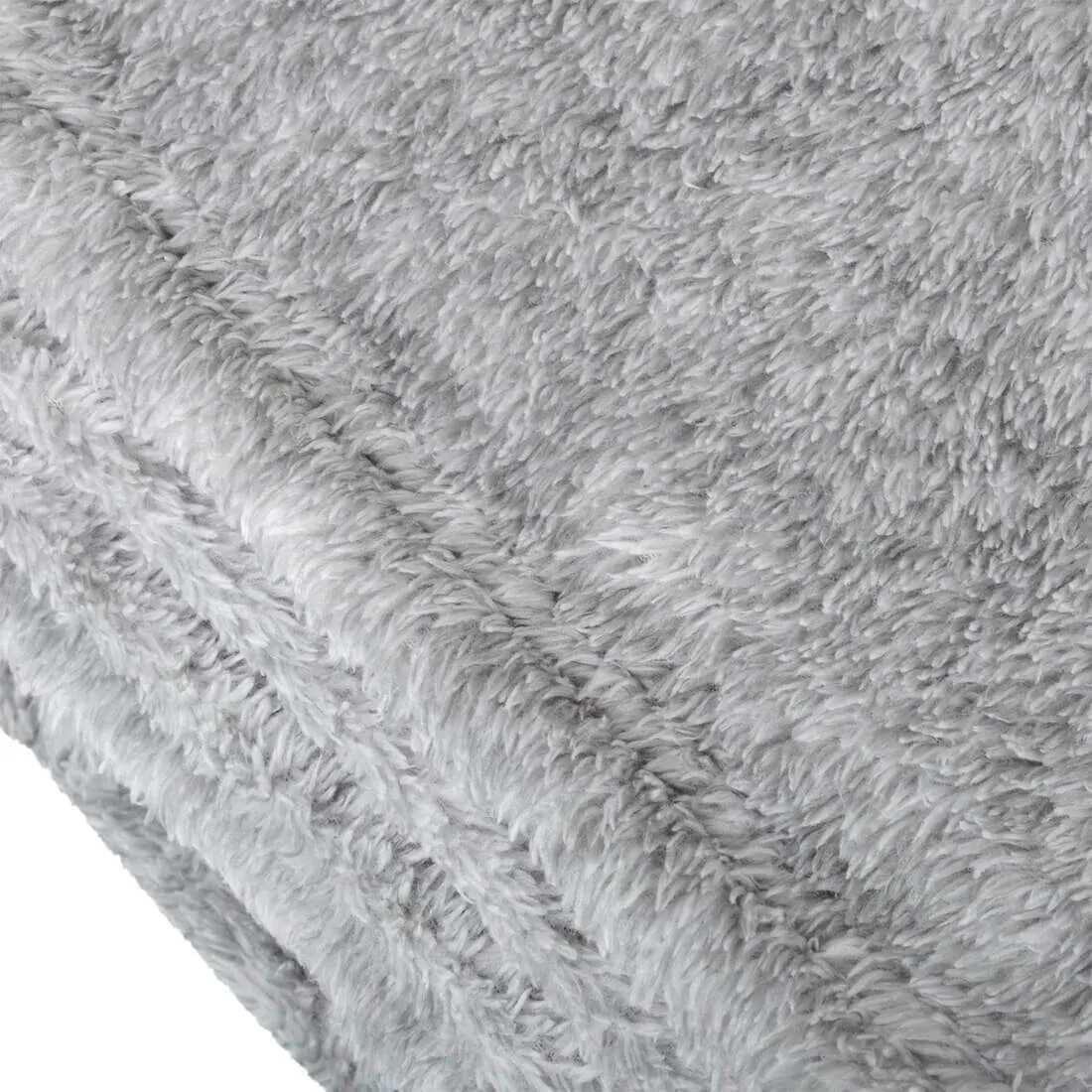 Luxury Grey Long Pile Soft Touch Blanket Throw Various Sizes