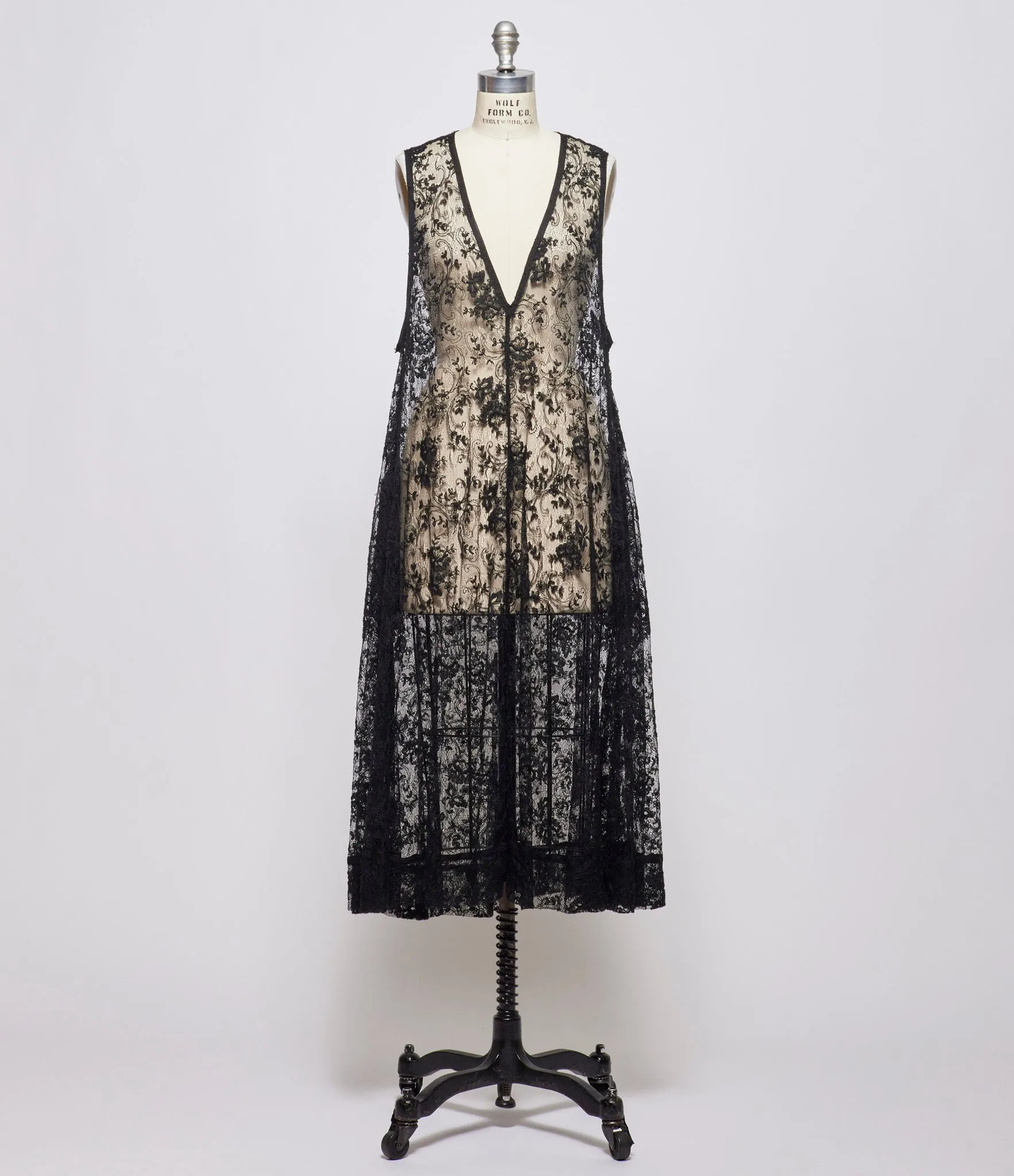 Marc Le Bihan Womens Noir Robe Chasuble Den