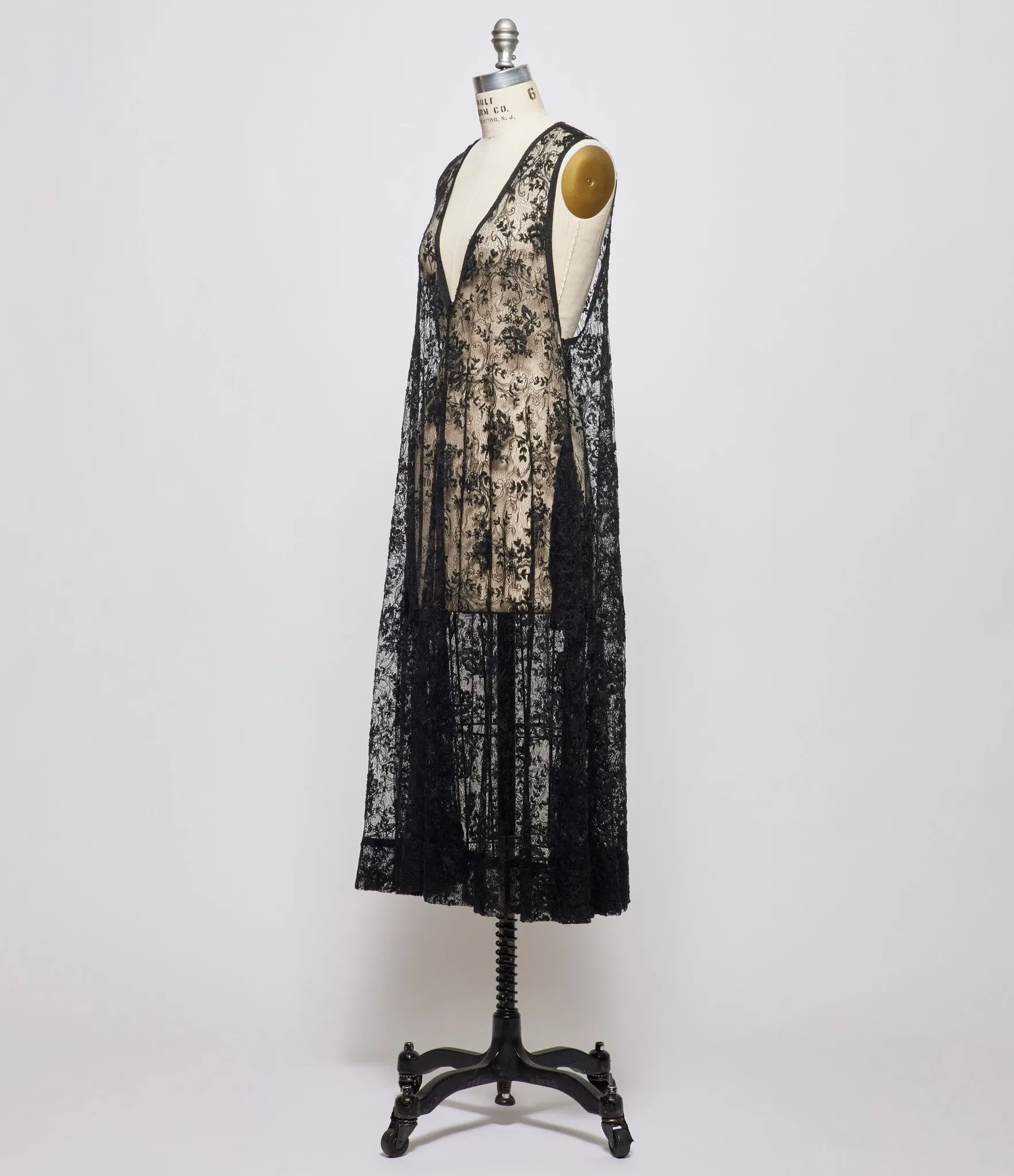 Marc Le Bihan Womens Noir Robe Chasuble Den