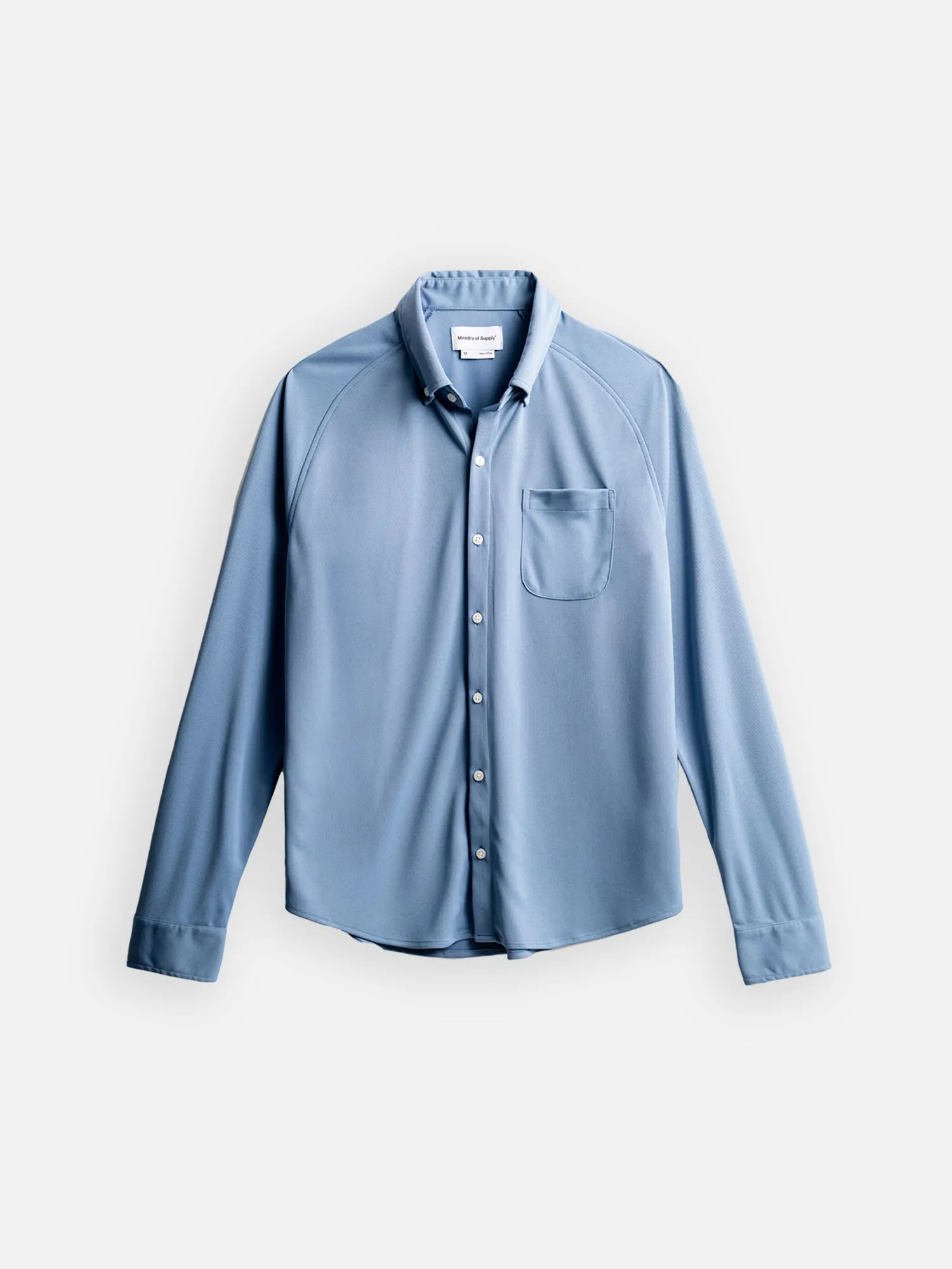 Men's Apollo Raglan Sport Shirt - Steel Blue (Atom's Capsule)