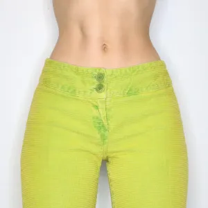 Miss Sixty Chartreuse Pants (S-M) 