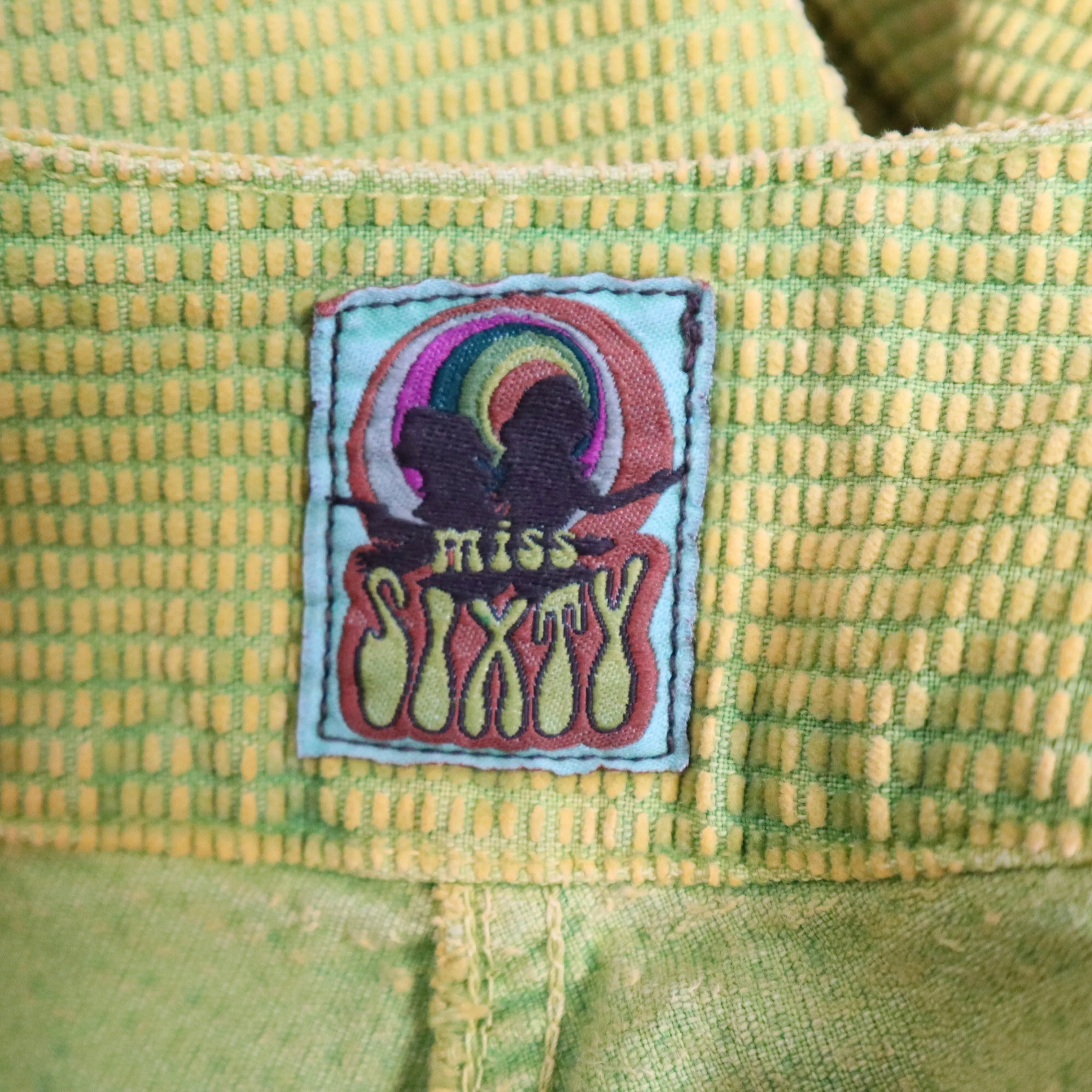 Miss Sixty Chartreuse Pants (S-M) 