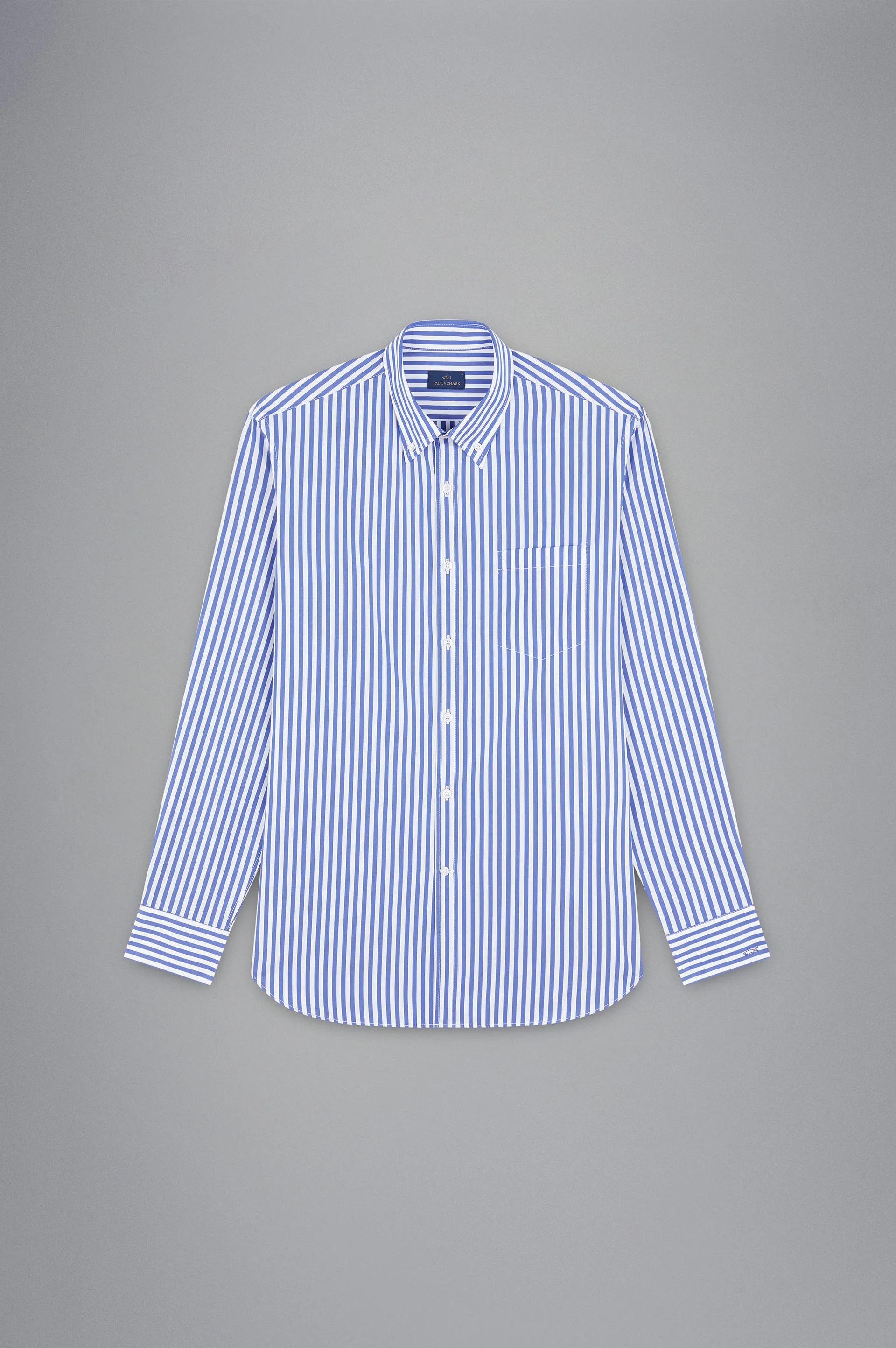 Paul & Shark Soft Touch Cotton Poplin Shirt | Blue/White